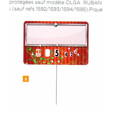 ETIQUETTE ARABESQUE  10.5 X 7 CM LE PQT DE 10