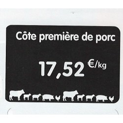 ETIQUETTE TOUT COMPRIX BOUCHERIE PVC ARDOISE LE PQT DE 10