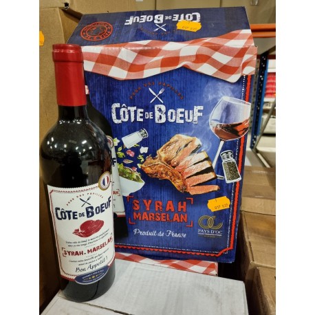 VIN COTE DE BOEUF 75 CL SYRAH MARSELAN IGP PAYS D'OC 2020