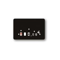ETIQUETTE PVC NOIR S/ ATTACHEMENT 10.5 X 7 CM LE PQT DE 10