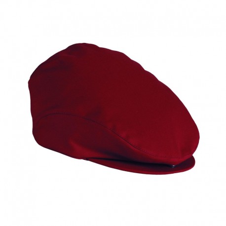 CASQUETTE COTON ROUGE  ATTACHE VELCRO